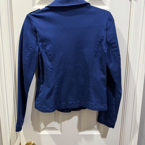 White House Black Market royal blue Moto jacket—Size 4 - Picture 4 of 4